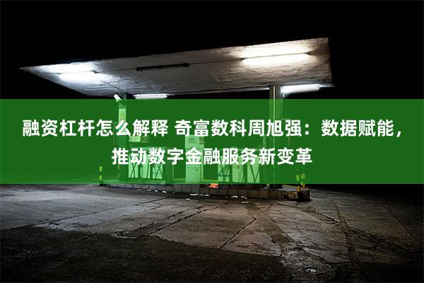 融资杠杆怎么解释 奇富数科周旭强：数据赋能，推动数字金融服务新变革