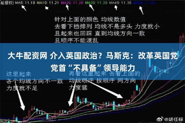 大牛配资网 介入英国政治？马斯克：改革英国党党首“不具备”领导能力